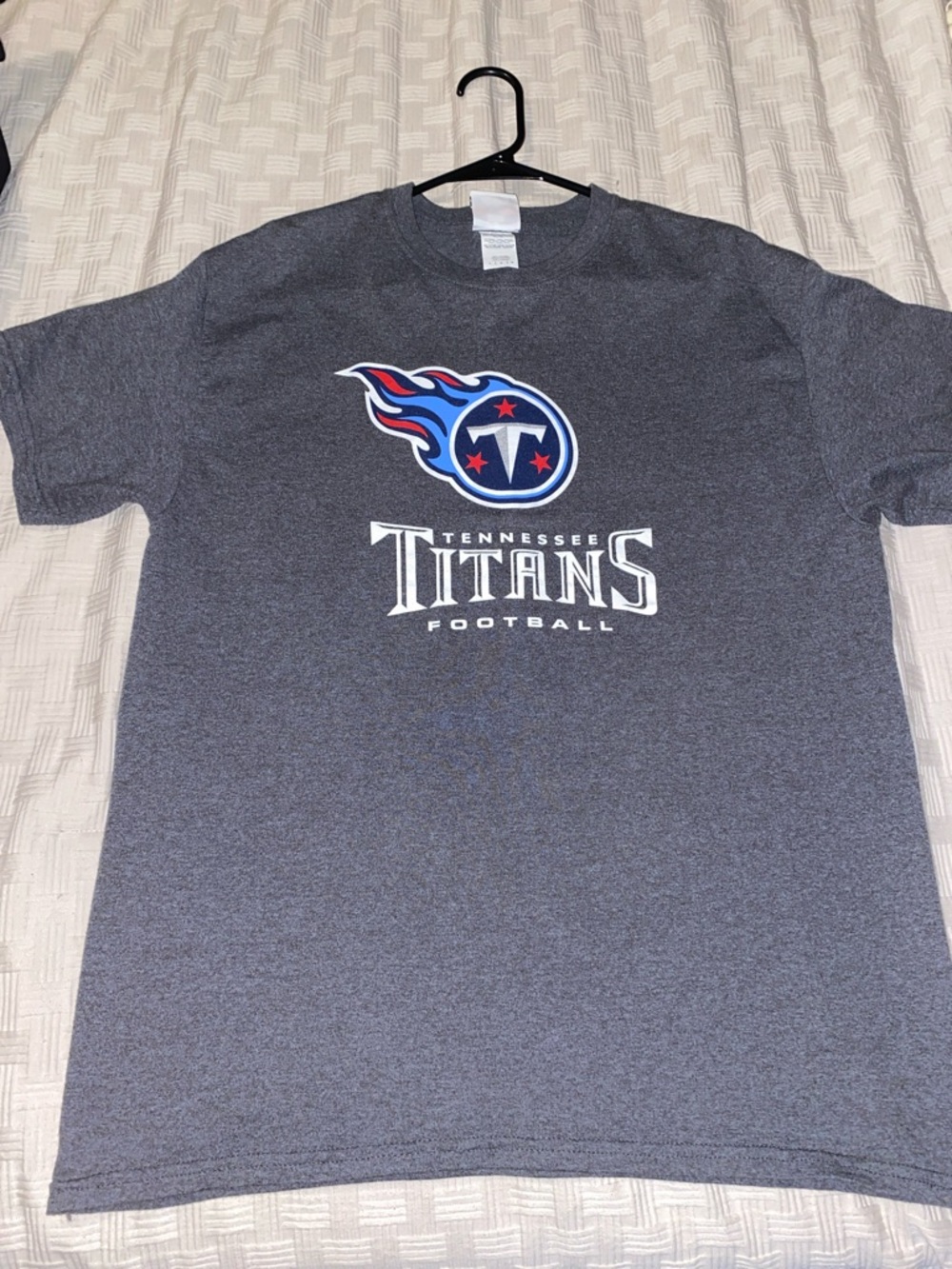 Titans Men's Gray Logo Crew Neck T-Shirt large